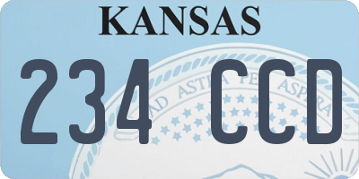 KS license plate 234CCD