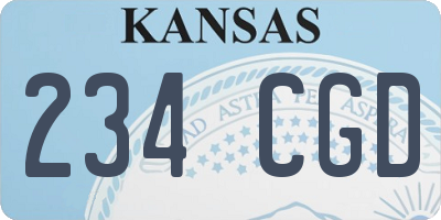 KS license plate 234CGD