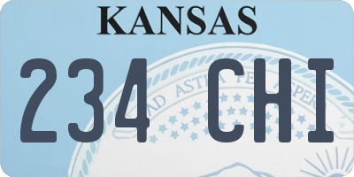 KS license plate 234CHI