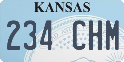 KS license plate 234CHM