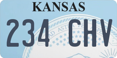 KS license plate 234CHV