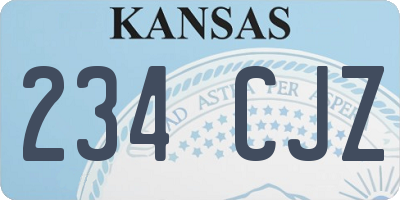 KS license plate 234CJZ