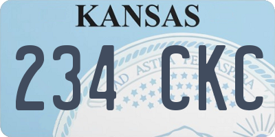 KS license plate 234CKC