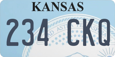 KS license plate 234CKQ
