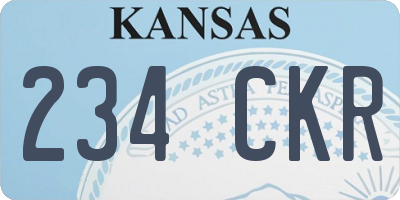 KS license plate 234CKR