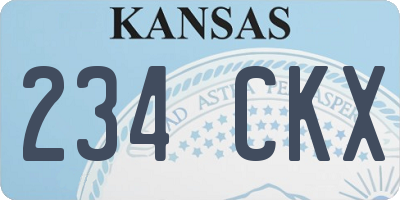 KS license plate 234CKX