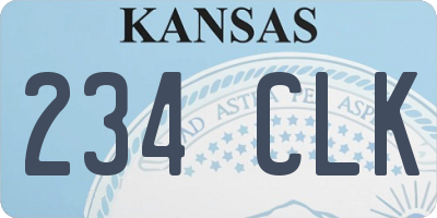 KS license plate 234CLK