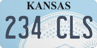 KS license plate 234CLS