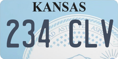 KS license plate 234CLV