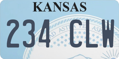 KS license plate 234CLW