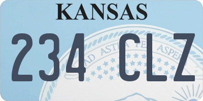 KS license plate 234CLZ