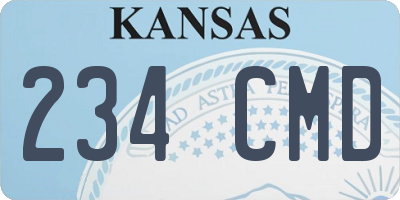 KS license plate 234CMD