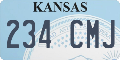 KS license plate 234CMJ