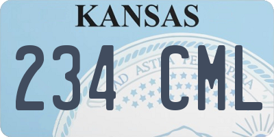 KS license plate 234CML