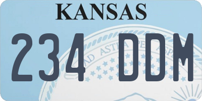 KS license plate 234DDM