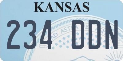 KS license plate 234DDN