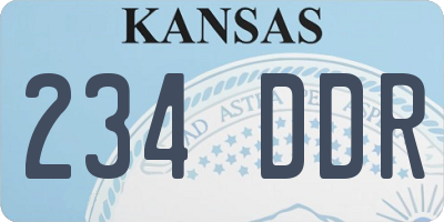 KS license plate 234DDR