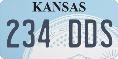 KS license plate 234DDS