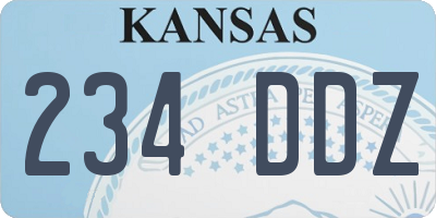 KS license plate 234DDZ