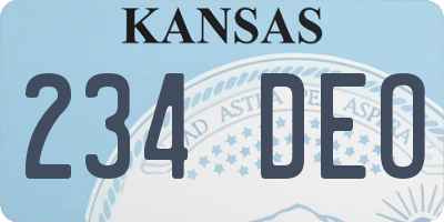 KS license plate 234DEO