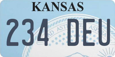 KS license plate 234DEU