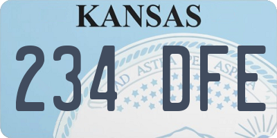 KS license plate 234DFE
