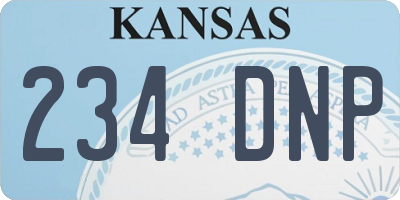 KS license plate 234DNP
