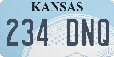 KS license plate 234DNQ
