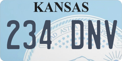 KS license plate 234DNV