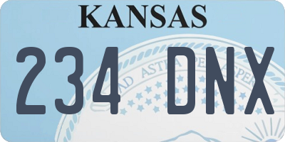 KS license plate 234DNX