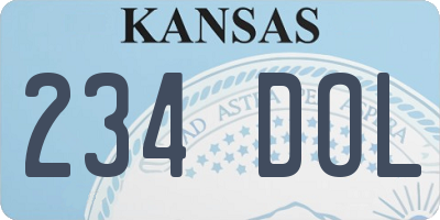 KS license plate 234DOL