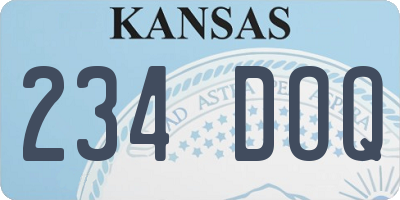 KS license plate 234DOQ