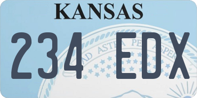 KS license plate 234EDX