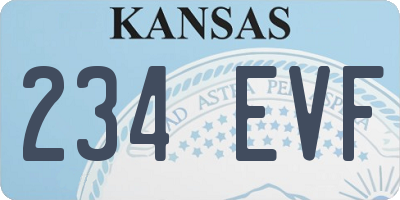 KS license plate 234EVF