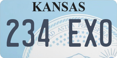 KS license plate 234EXO
