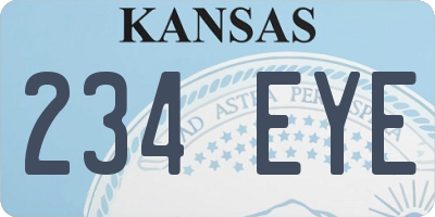 KS license plate 234EYE