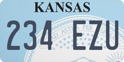 KS license plate 234EZU