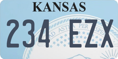 KS license plate 234EZX