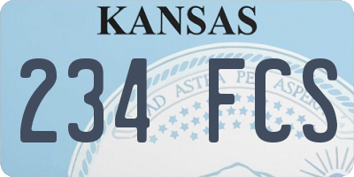 KS license plate 234FCS