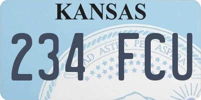 KS license plate 234FCU