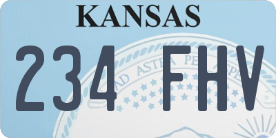 KS license plate 234FHV