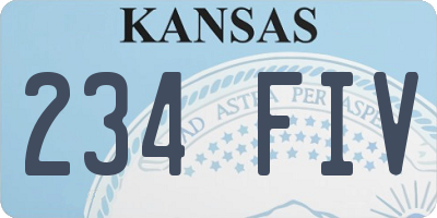 KS license plate 234FIV