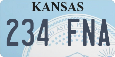 KS license plate 234FNA