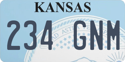 KS license plate 234GNM