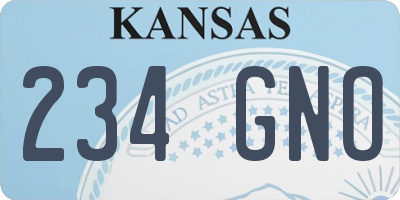 KS license plate 234GNO