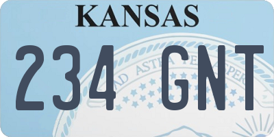 KS license plate 234GNT