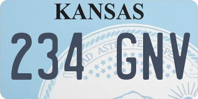 KS license plate 234GNV