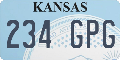 KS license plate 234GPG