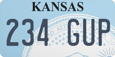 KS license plate 234GUP