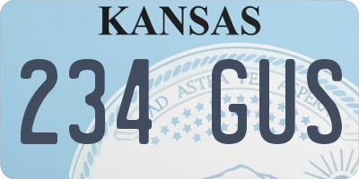 KS license plate 234GUS